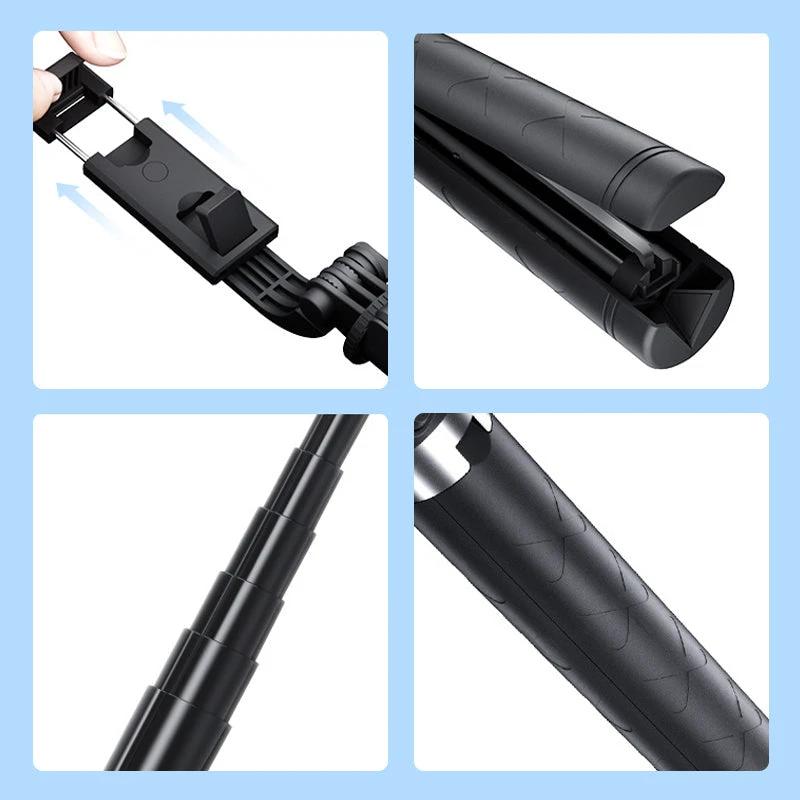 Selfie stick with LED additional light by Bowlift