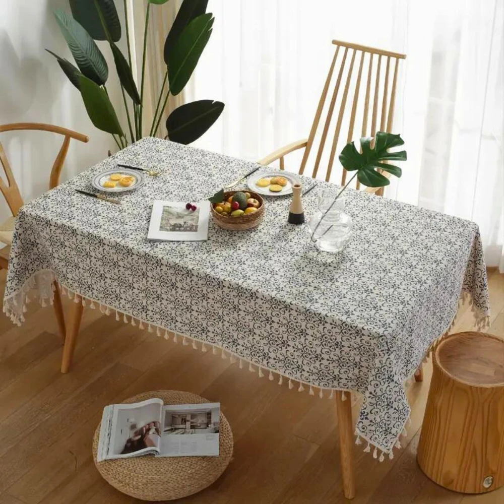 Cottage Chic Patterned Tablecloth by Casa & Beyond