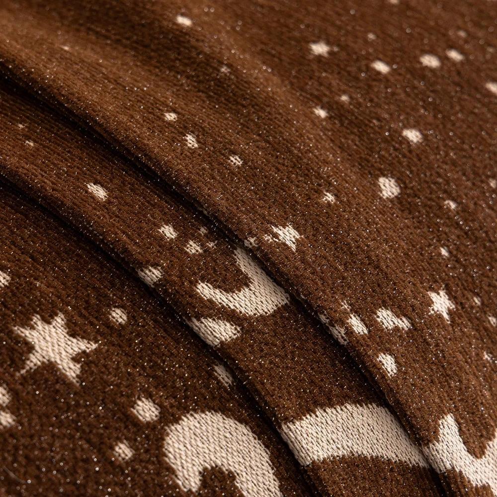 Cursive Glittering Chenille Sofa Cover by Casa & Beyond