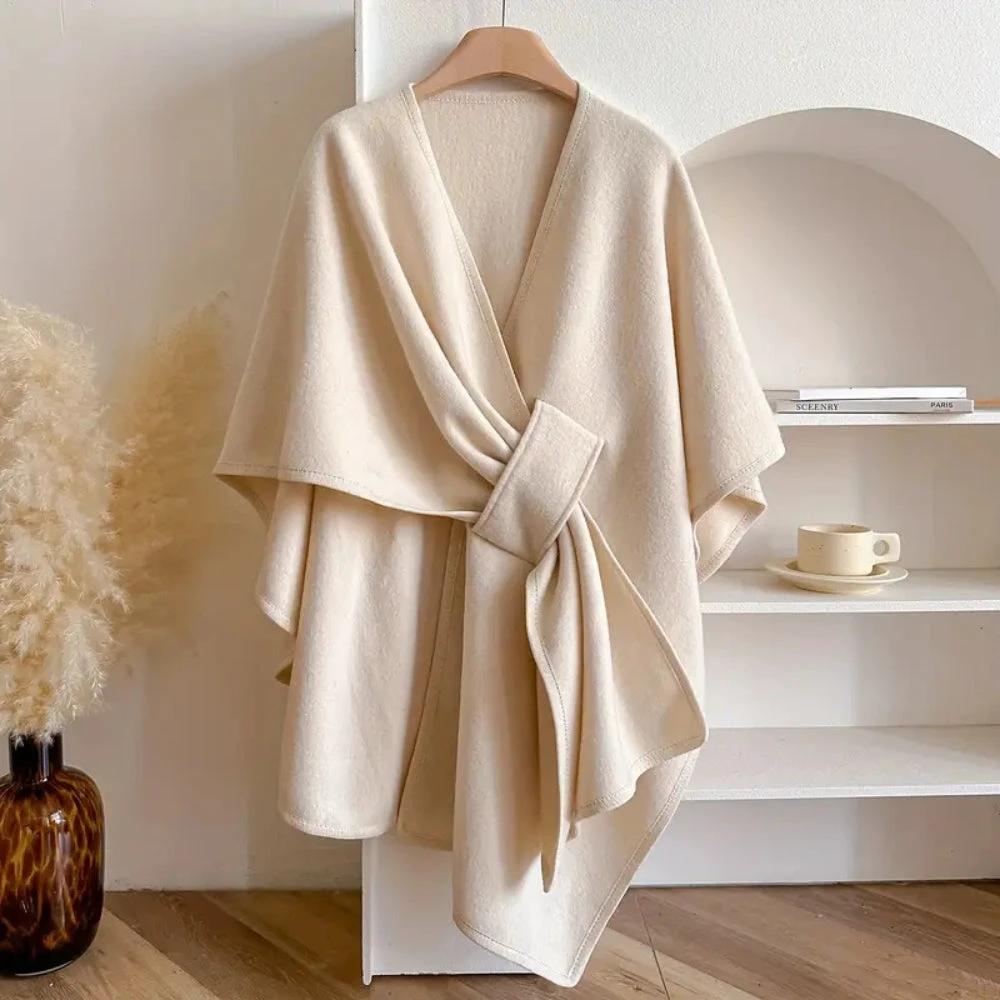 Luxurious Poncho Windproof Shawl Coat by Casa & Beyond