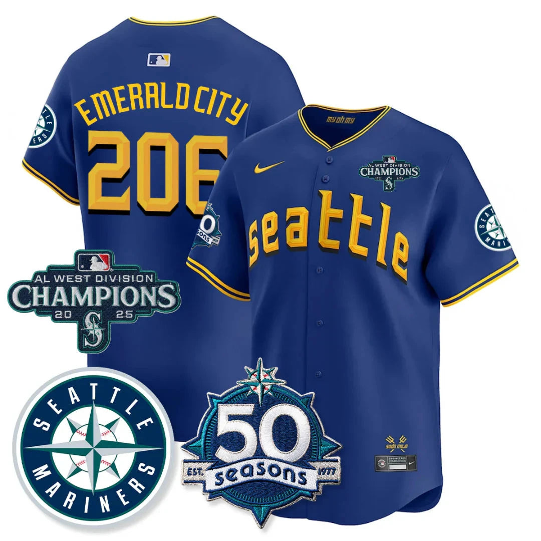 SEA Vapor Premier Limited Jersey - 50th Anniversary & AL West Division Champions - All Stitched by Digigearus