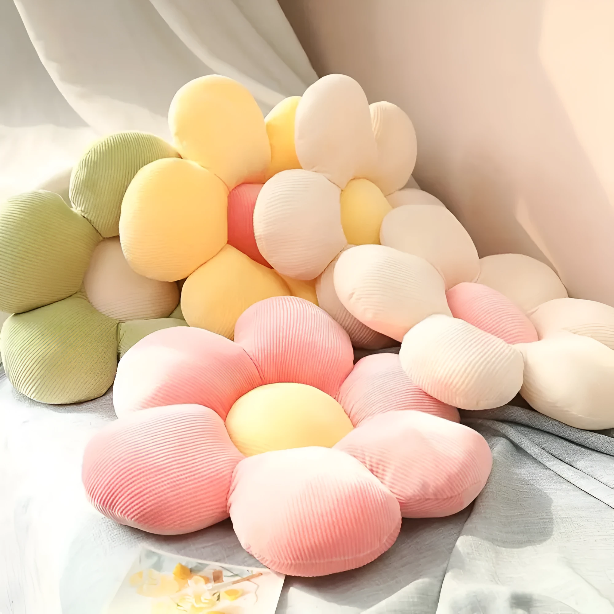Plush Flower Seating Cushion by Casa & Beyond