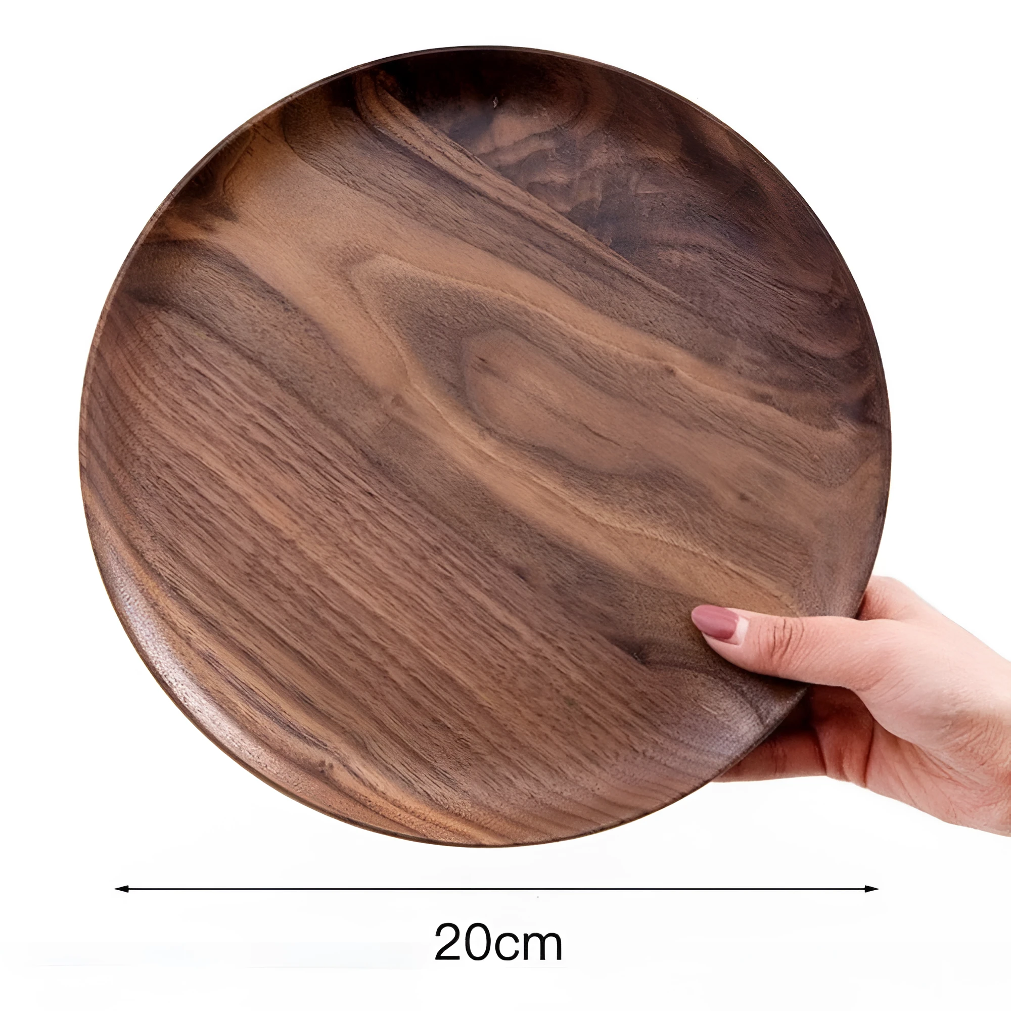 Handcrafted Walnut Wood Plate by Casa & Beyond
