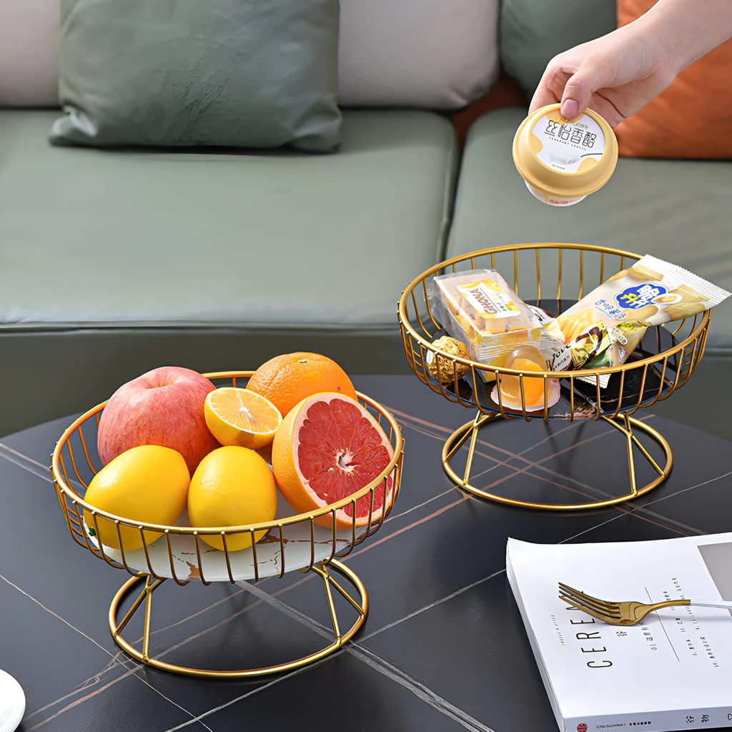 Luxury Ceramic Marble Serving Tray by Casa & Beyond