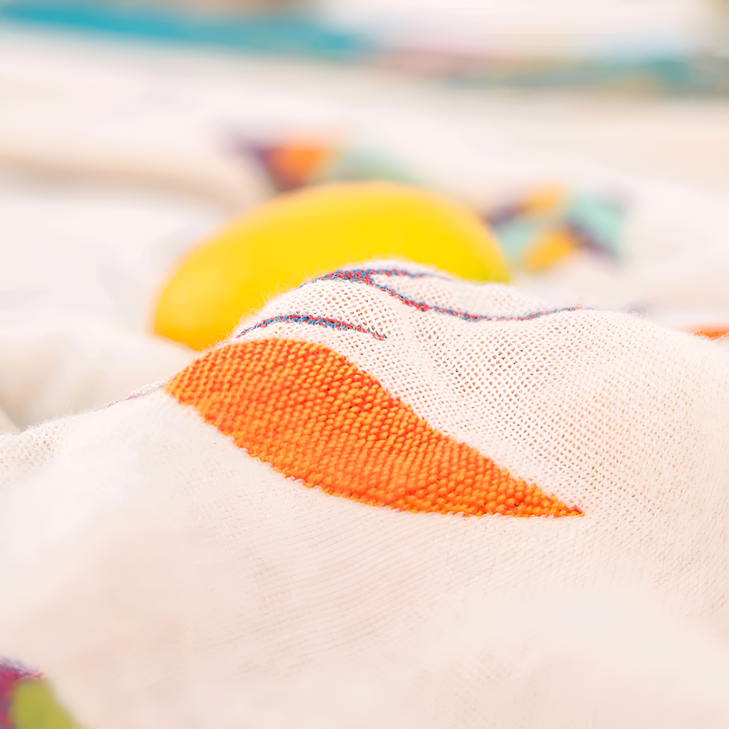 Whimsical Bird Tassel Cotton Blanket by Casa & Beyond