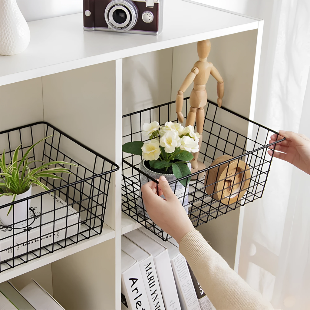 Sleek Wire Organizer Storage Basket by Casa & Beyond