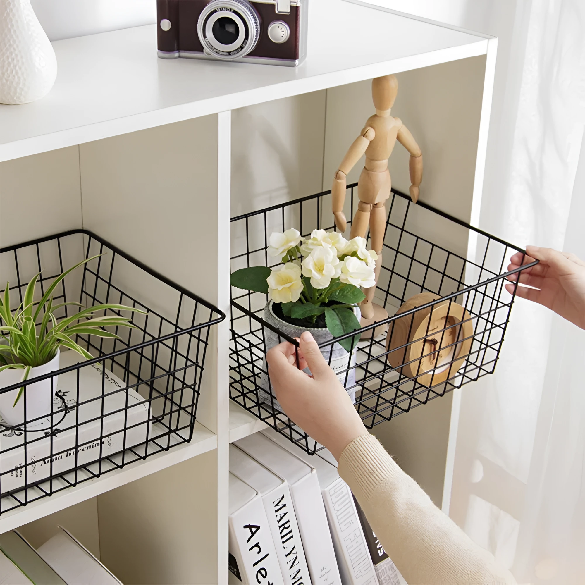 Sleek Wire Organizer Storage Basket by Casa & Beyond