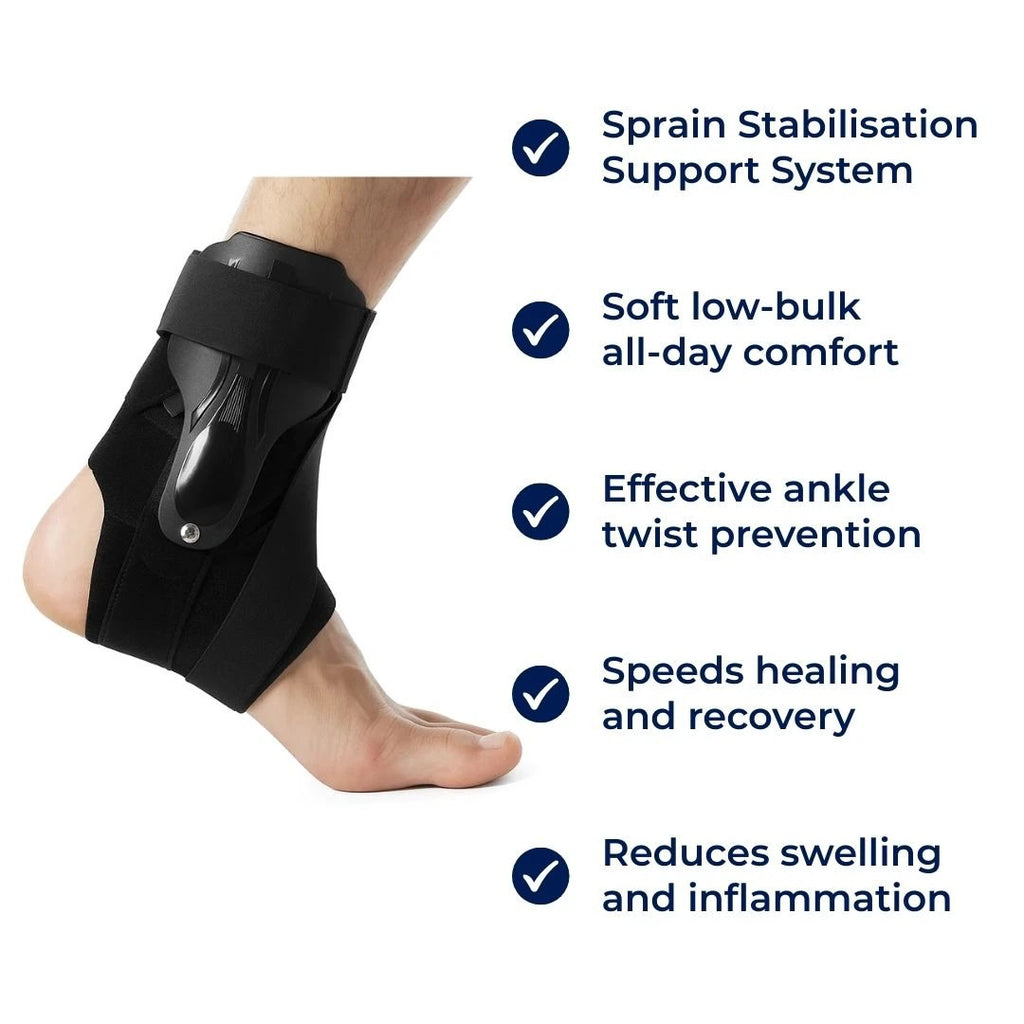 SteadyStep | Ankle Support Brace – Sprain Stabilisation – Soft Low-Bulk Support – Prevents Twisting – Speeds Recovery – Reduces Swelling Bowlift by Bowlift