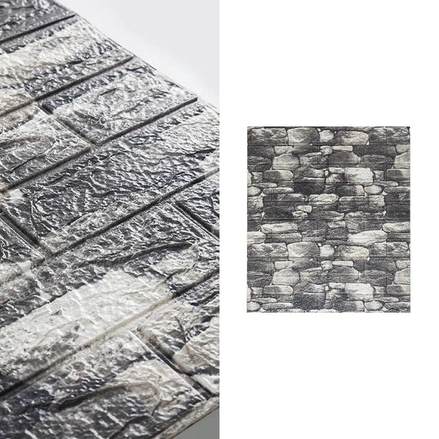 10pcs 3D Brick Pattern Waterproof Self-Adhesive Wallpaper by Bowlift
