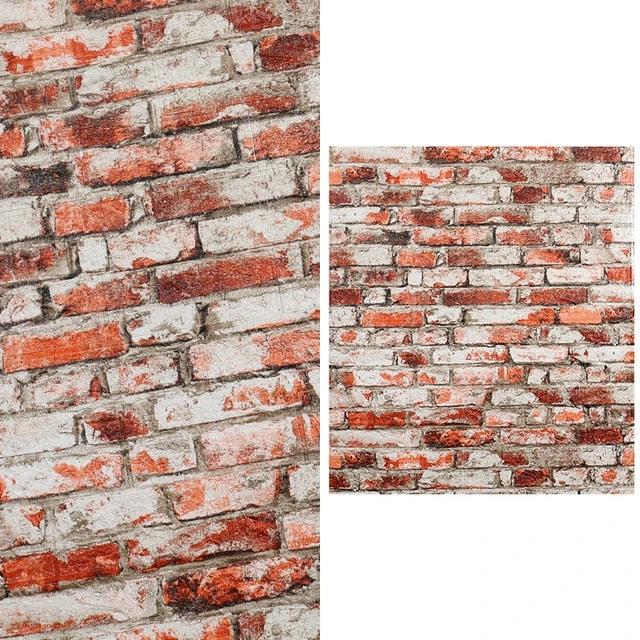 10pcs 3D Brick Wall Sticker Waterproof Self-Adhesive Wall Sticker by Bowlift