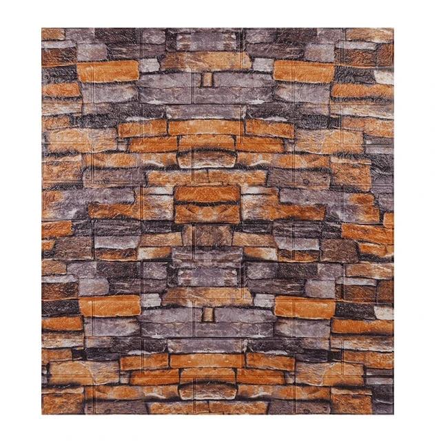 10pcs 3D Brick Wall Sticker Waterproof Self-Adhesive Wall Sticker by Bowlift