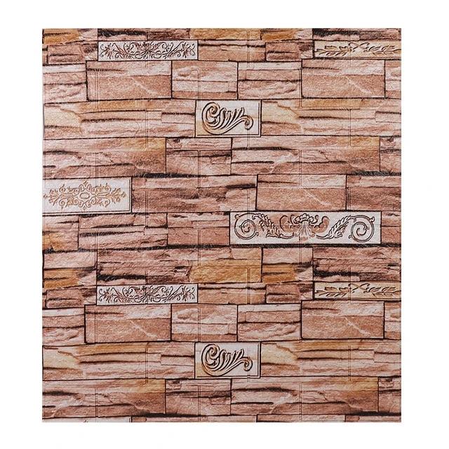 10pcs 3D Brick Wall Sticker Waterproof Self-Adhesive Wall Sticker by Bowlift