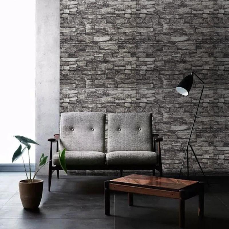 10pcs 3D Brick Wall Sticker Waterproof Self-Adhesive Wall Sticker by Bowlift
