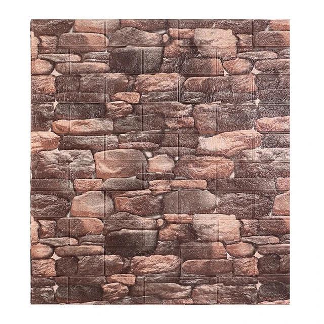 10pcs 3D Brick Wall Sticker Waterproof Self-Adhesive Wall Sticker by Bowlift