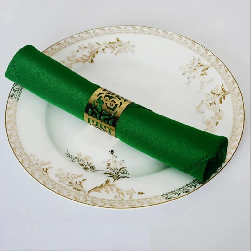 10pcs Polyester Table Napkins Wrinkle-Resistant Cloth Table Napkins by Bowlift
