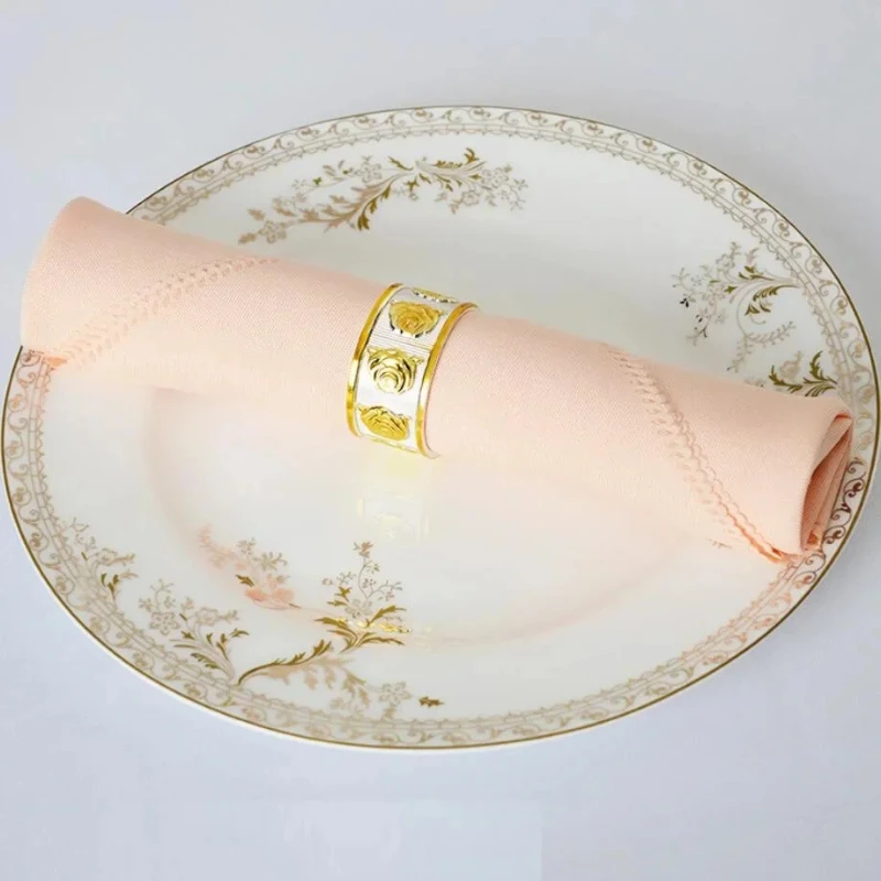 10pcs Polyester Table Napkins Wrinkle-Resistant Cloth Table Napkins by Bowlift