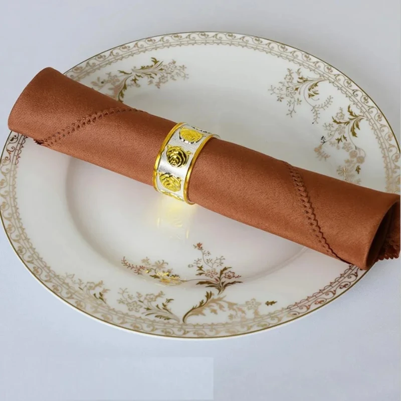 10pcs Polyester Table Napkins Wrinkle-Resistant Cloth Table Napkins by Bowlift