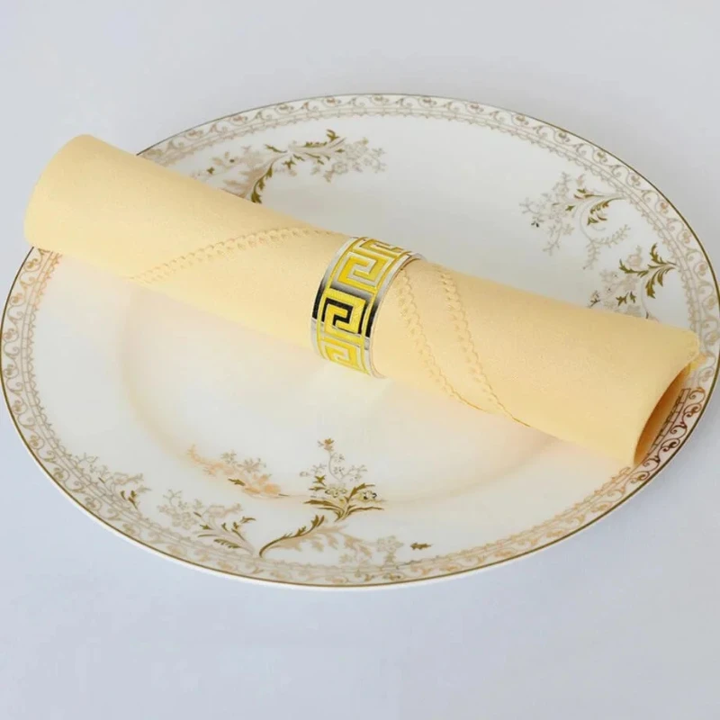10pcs Polyester Table Napkins Wrinkle-Resistant Cloth Table Napkins by Bowlift