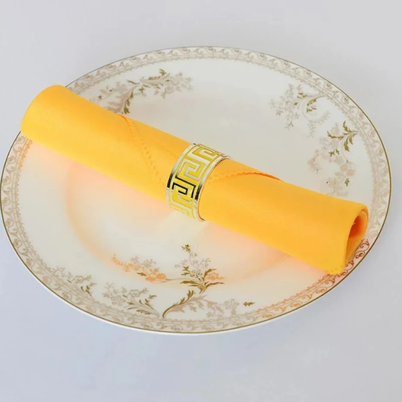 10pcs Polyester Table Napkins Wrinkle-Resistant Cloth Table Napkins by Bowlift