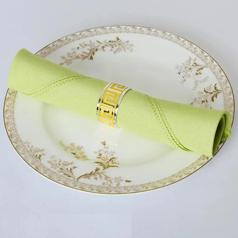 10pcs Polyester Table Napkins Wrinkle-Resistant Cloth Table Napkins by Bowlift
