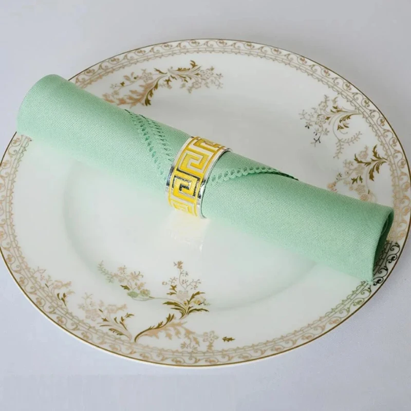 10pcs Polyester Table Napkins Wrinkle-Resistant Cloth Table Napkins by Bowlift