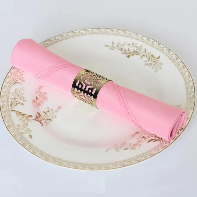 10pcs Polyester Table Napkins Wrinkle-Resistant Cloth Table Napkins by Bowlift
