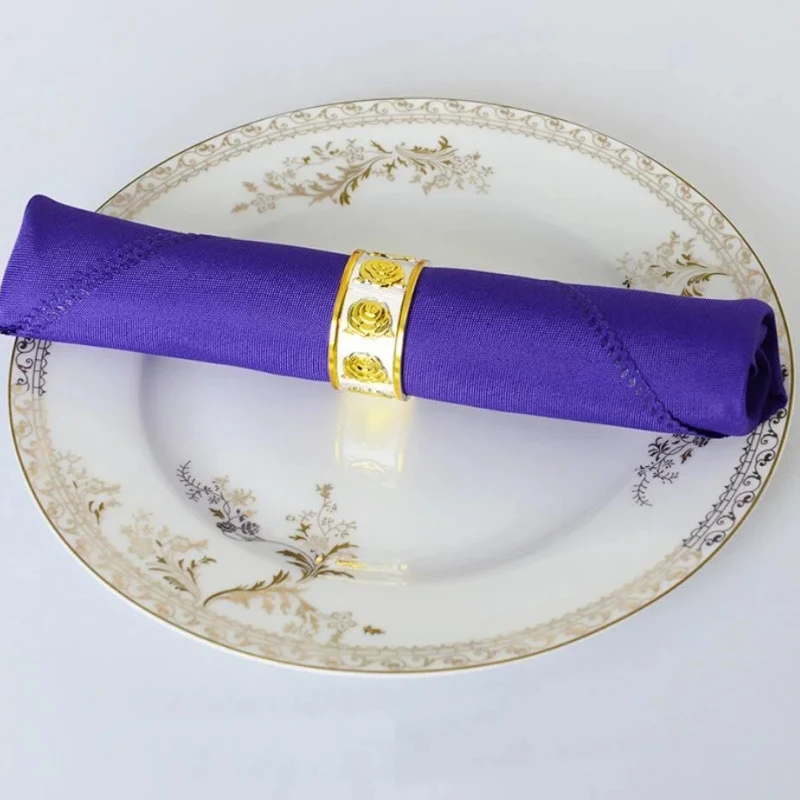 10pcs Polyester Table Napkins Wrinkle-Resistant Cloth Table Napkins by Bowlift