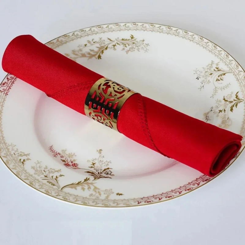10pcs Polyester Table Napkins Wrinkle-Resistant Cloth Table Napkins by Bowlift