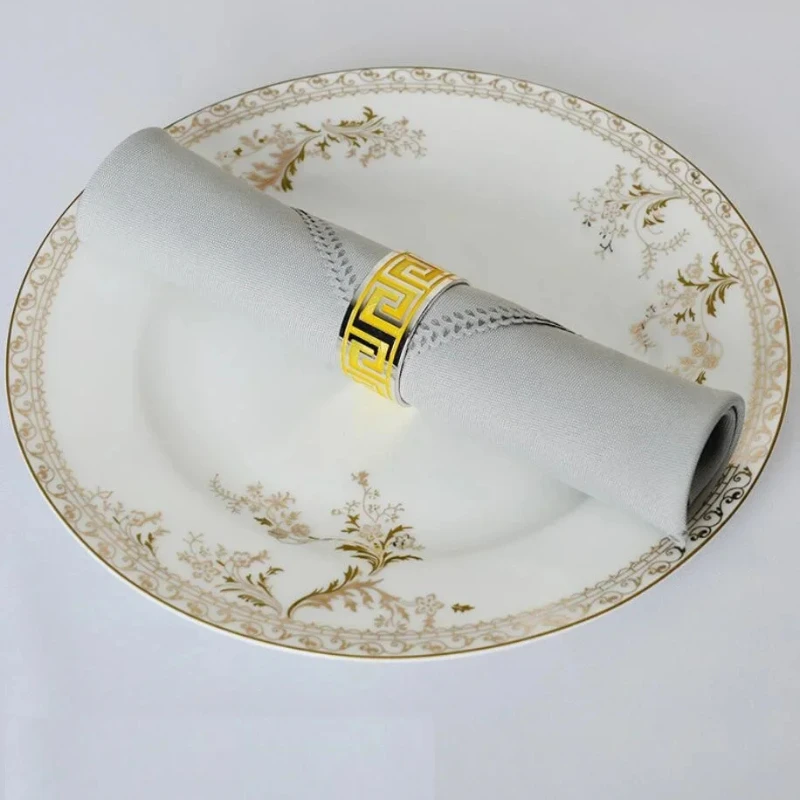 10pcs Polyester Table Napkins Wrinkle-Resistant Cloth Table Napkins by Bowlift