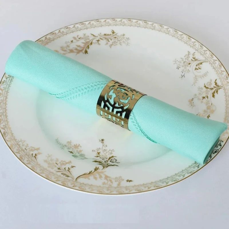 10pcs Polyester Table Napkins Wrinkle-Resistant Cloth Table Napkins by Bowlift
