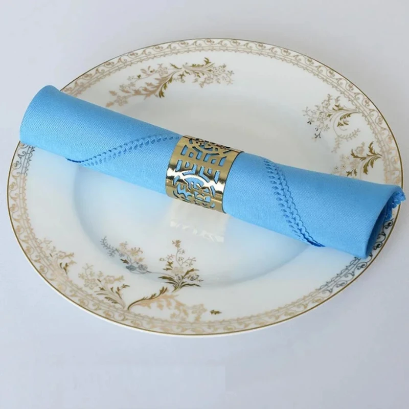 10pcs Polyester Table Napkins Wrinkle-Resistant Cloth Table Napkins by Bowlift