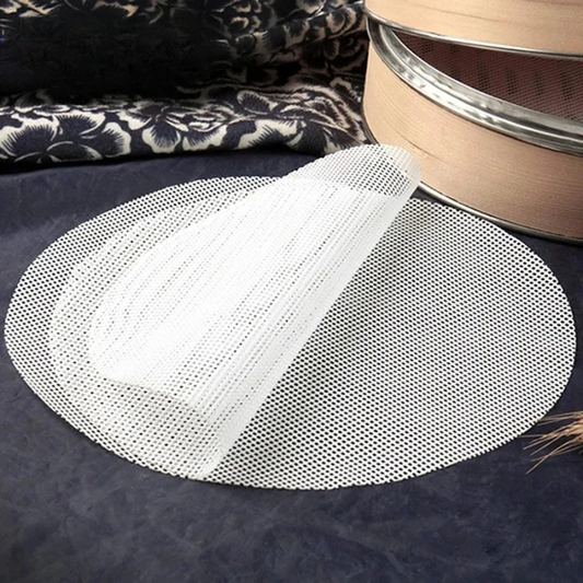 10Pcs Silicone Round Steamer Liners Non-stick Reusable Dehydrator Mats by Bowlift
