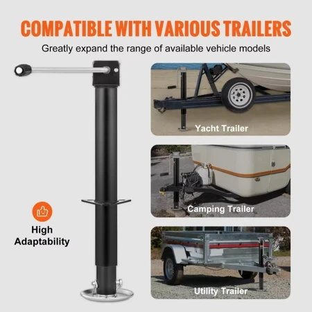 Heavy-Duty A-Frame Trailer Jack with Drop Leg – 5000 lb Lifting Capacity by BowLift