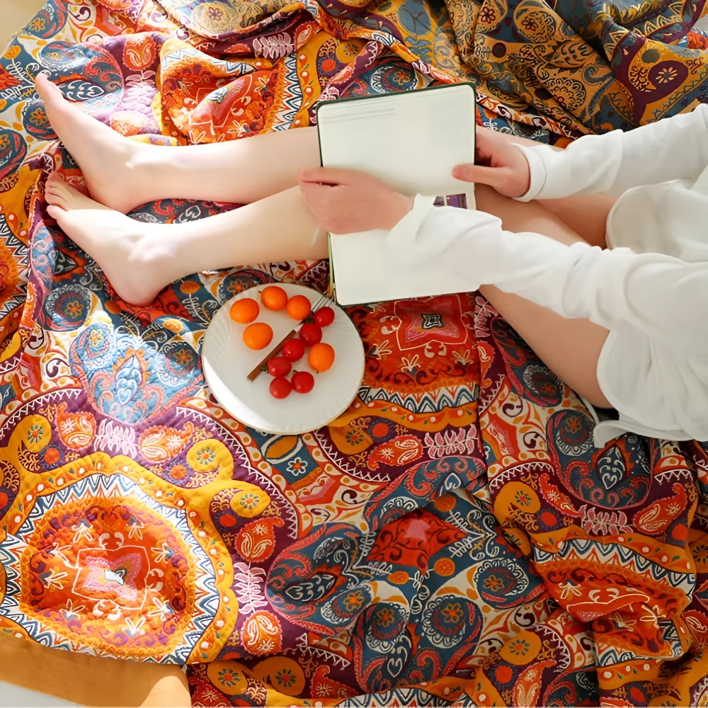 Sunrise Boho Reversible Blanket by Casa & Beyond