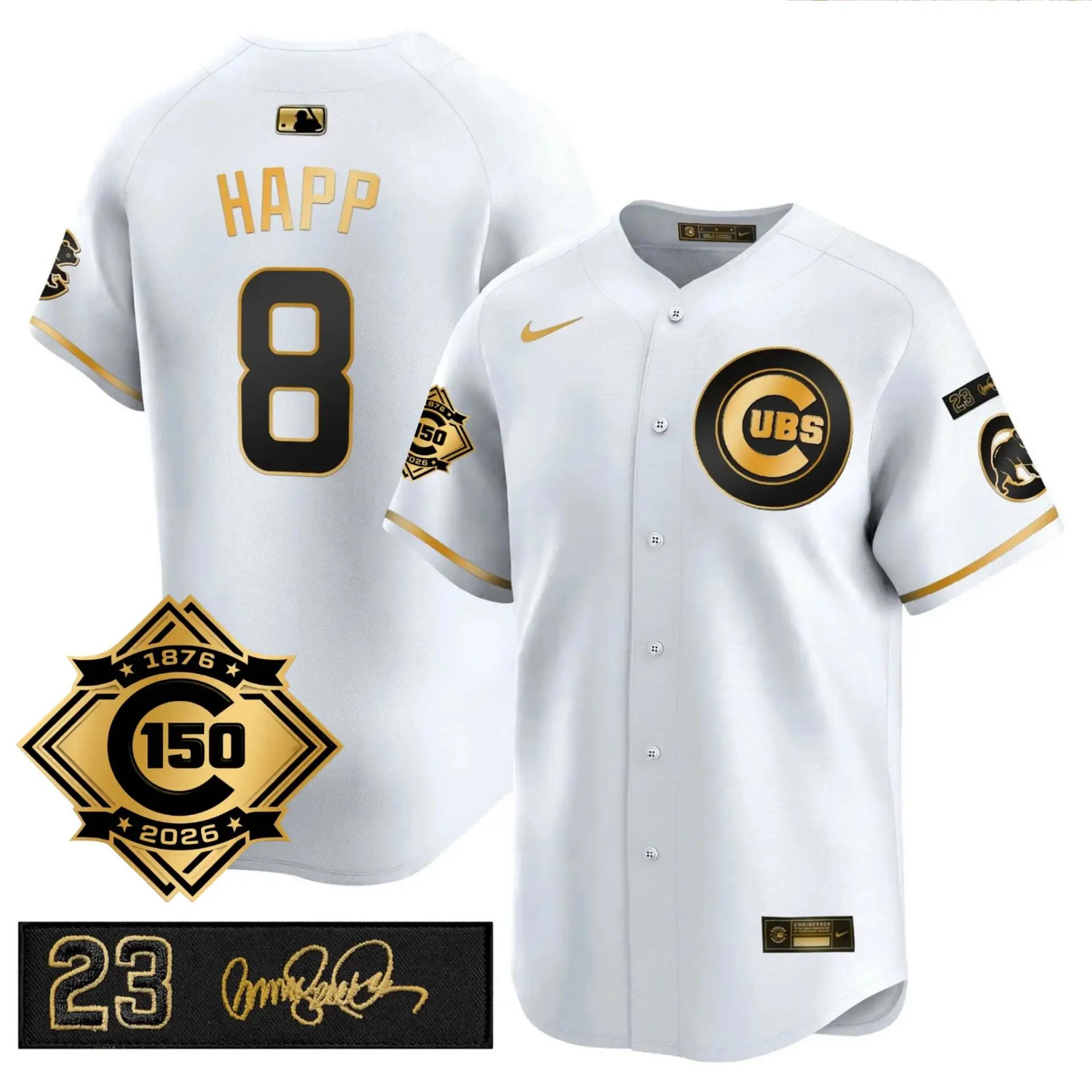 CHC Limited Jersey - 150th Anniversary & 'Ryno' Tribute Patch - All Stitched by Chicago Cubs