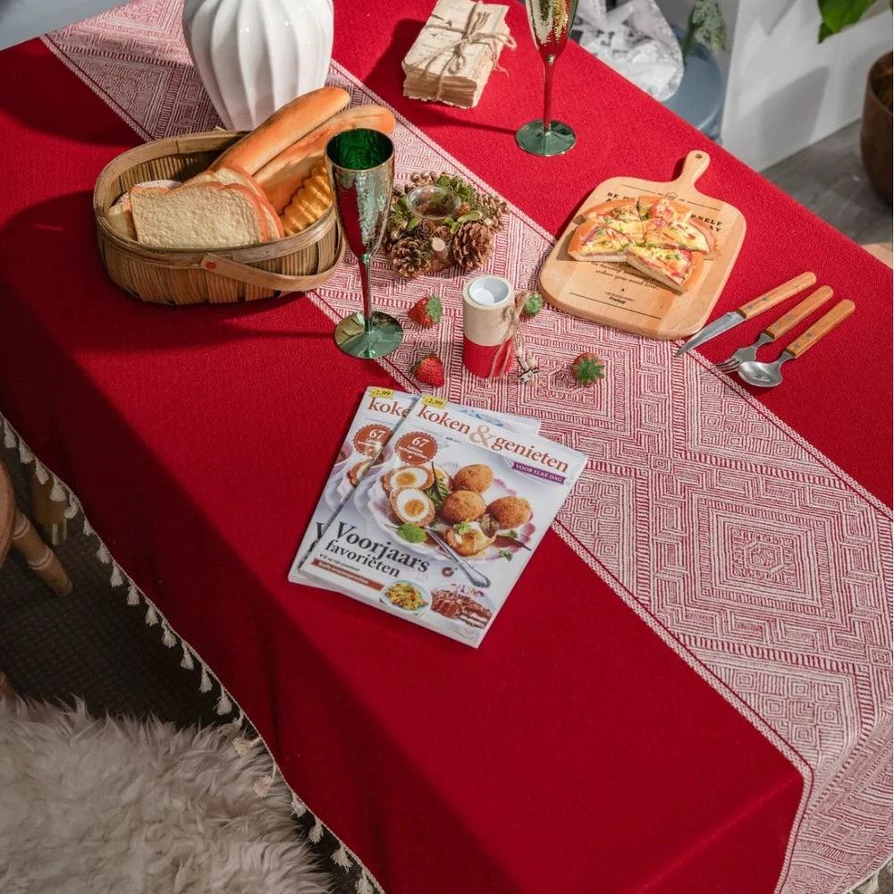 Glisstra Geometric Tassel Tablecloth by Casa & Beyond