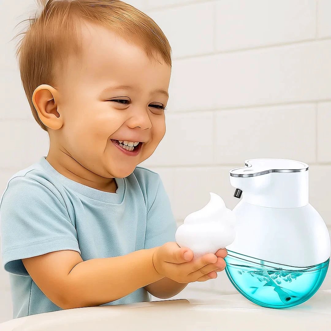 PureFoam | Touchless Foam Soap Dispenser – Infrared Sensor – IPX5 Waterproof – USB Rechargeable Hygiene Bowlift by Bowlift
