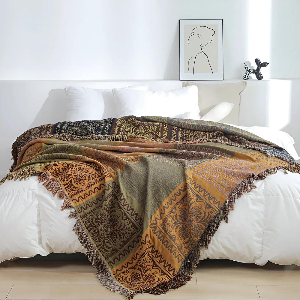 Mandala Tassel Throw Blanket by Casa & Beyond