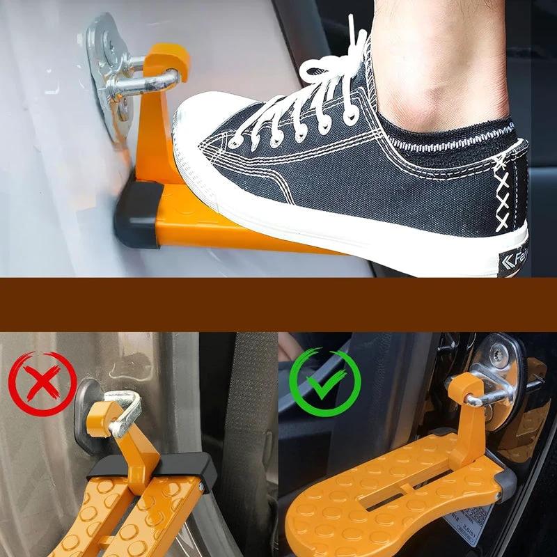 U-shaped door threshold bolt with safety hammer by Bowlift