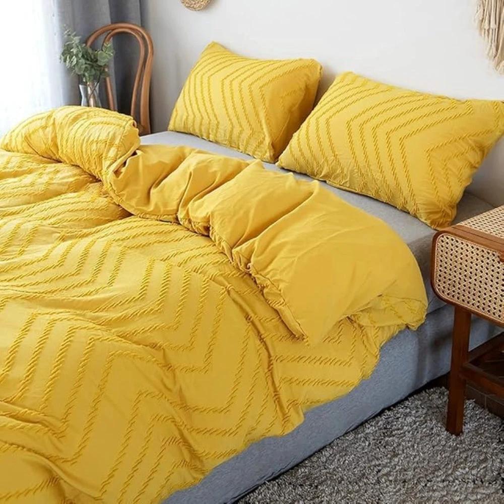 Chevron Plush Quilt Cover | 3pcs Set by Casa & Beyond