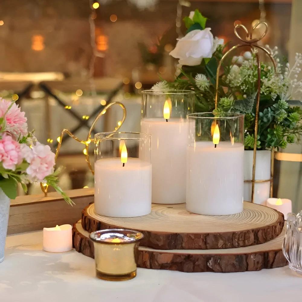 Ethereal 3D Flameless Candle | 3pcs Set by Casa & Beyond