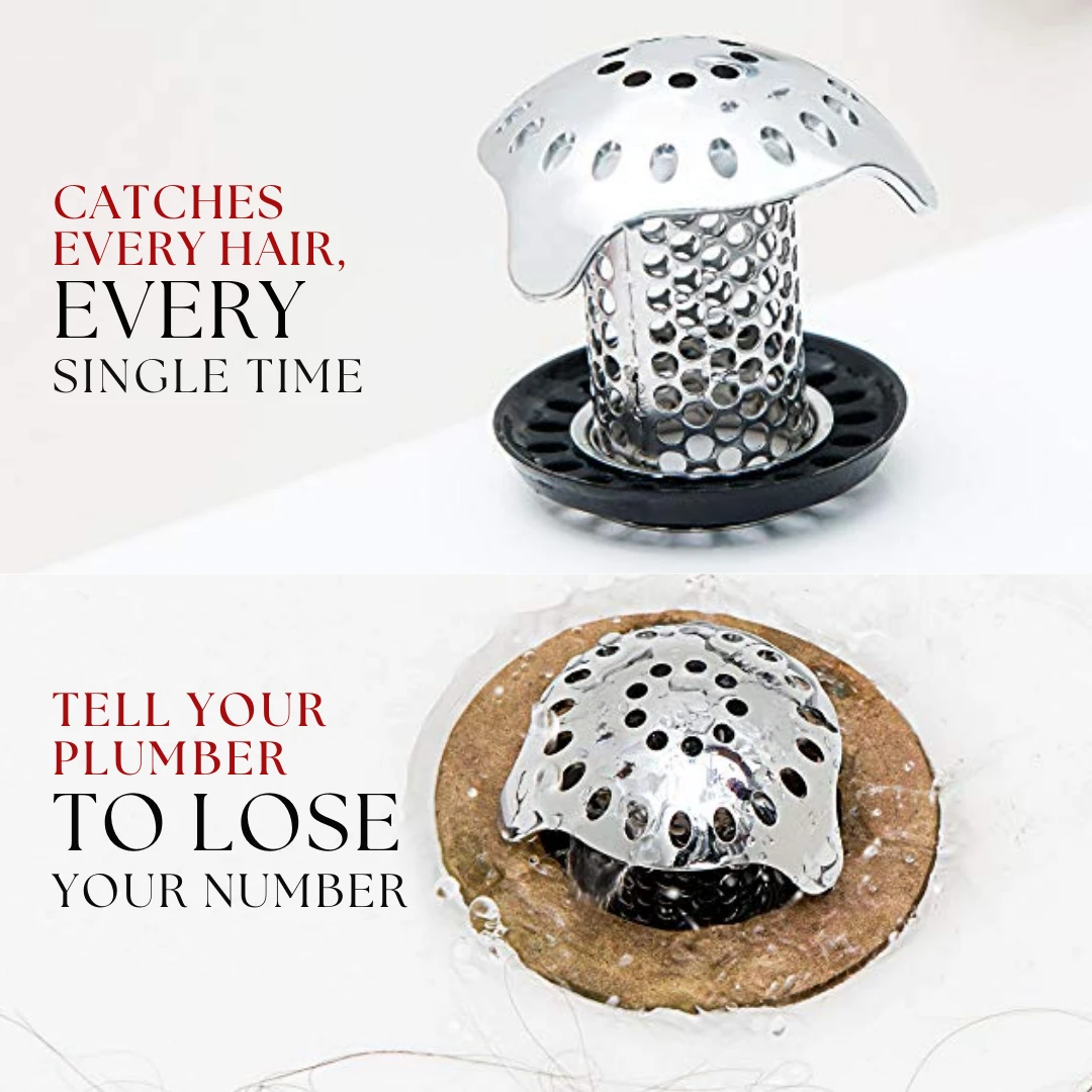 BathTub Drain Hair Catcher – Effortlessly Catches Hair Without Clogs Bowlift by Bowlift