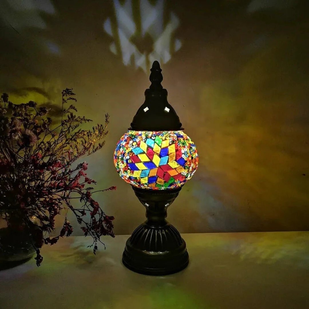Mosaic Colorful Pattern Table Lamp Bowlift by Bowlift