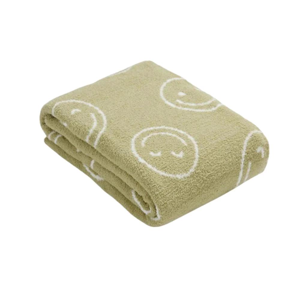 Smiley Face Plush Blanket by Casa & Beyond
