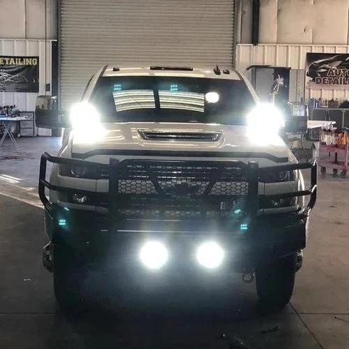 LED strobe spotlight with three sides for car by Bowlift