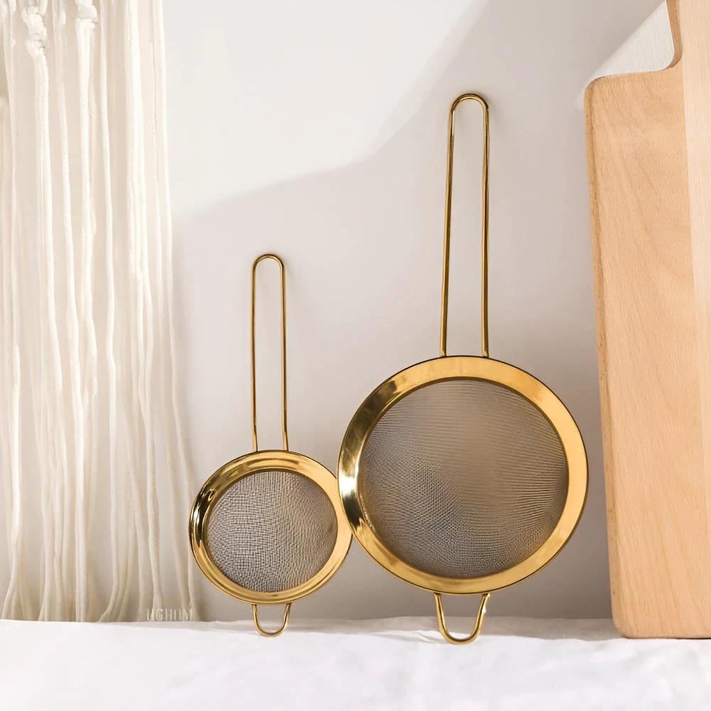 Gold Fine Mesh Strainer by Casa & Beyond