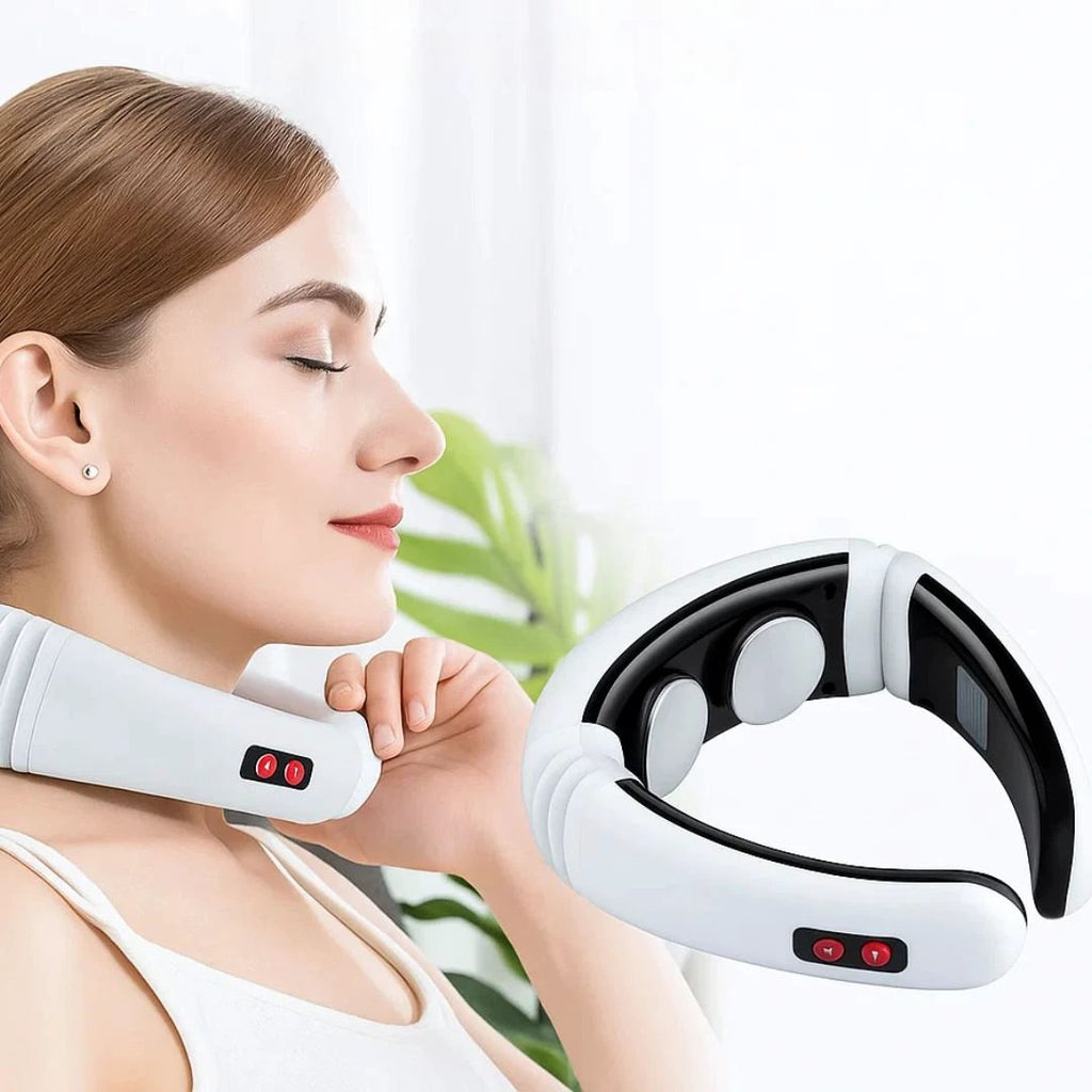 NeckEase | Vibration Neck Massager – Pain Relief – Portable Design – Soothes Stiff Muscles – Stress & Tension Relief Bowlift by Bowlift