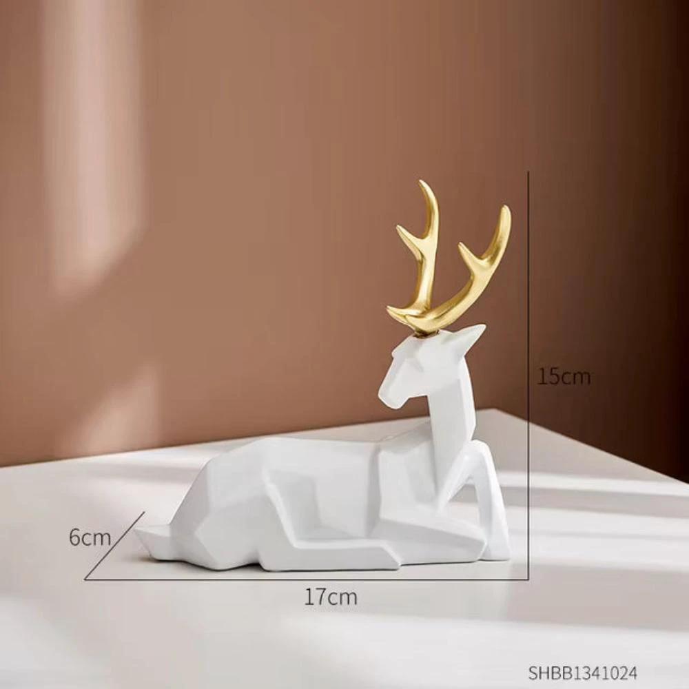 Creative Geometric Deer Figurine by Casa & Beyond