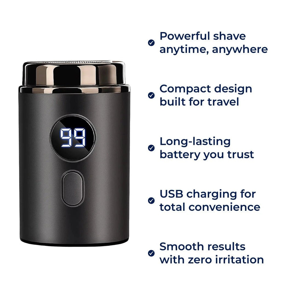 Compact USB Shaver – Waterproof IPX7 – Smooth Portable Grooming for Men with Close Shave Comfort Bowlift by Bowlift