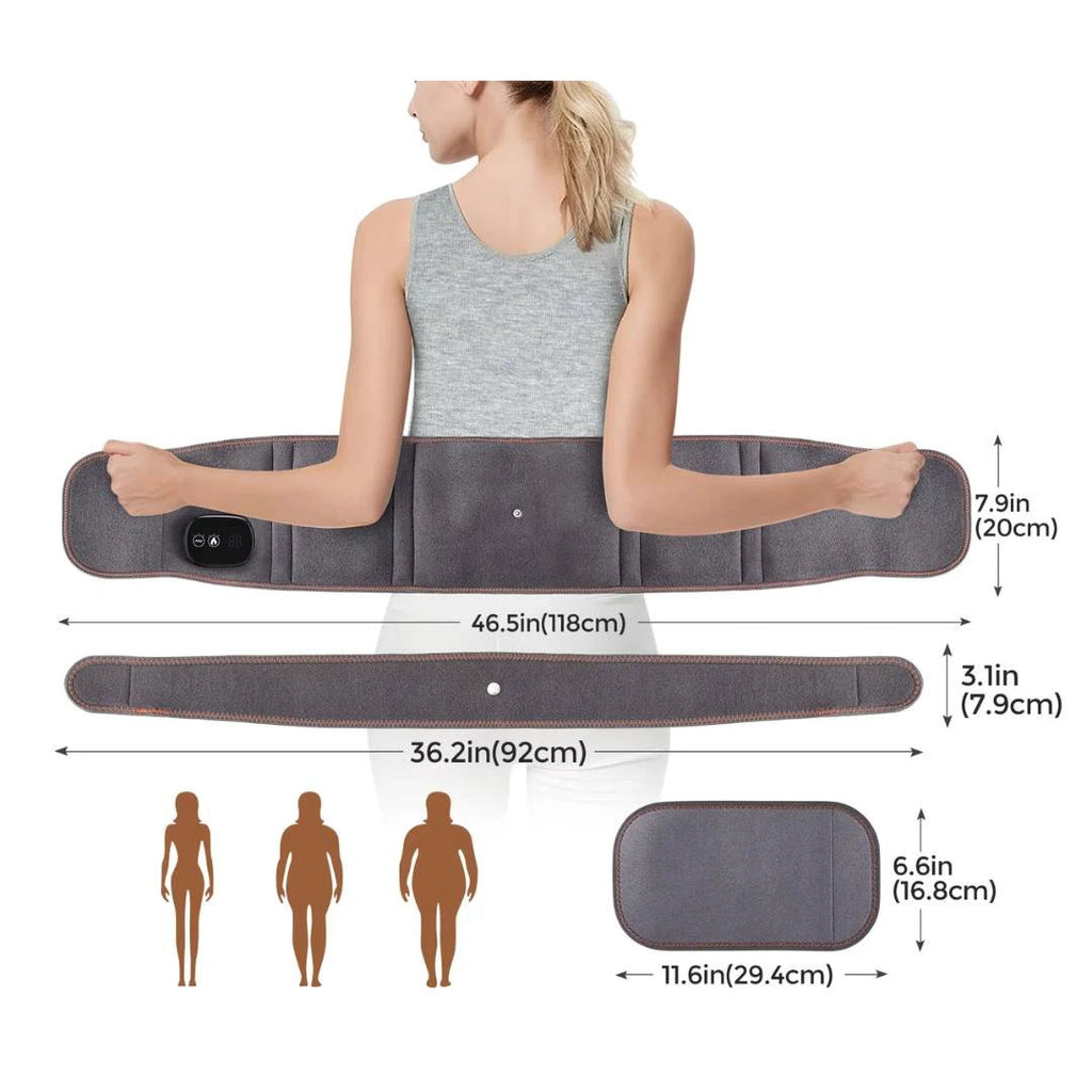 ThermaRelief Heated Belt for Back Pain | Red Light Therapy - Adjustable Belt - Relieves Back Pain - Relieves Muscle Tension - Improves Circulation Bowlift by Bowlift